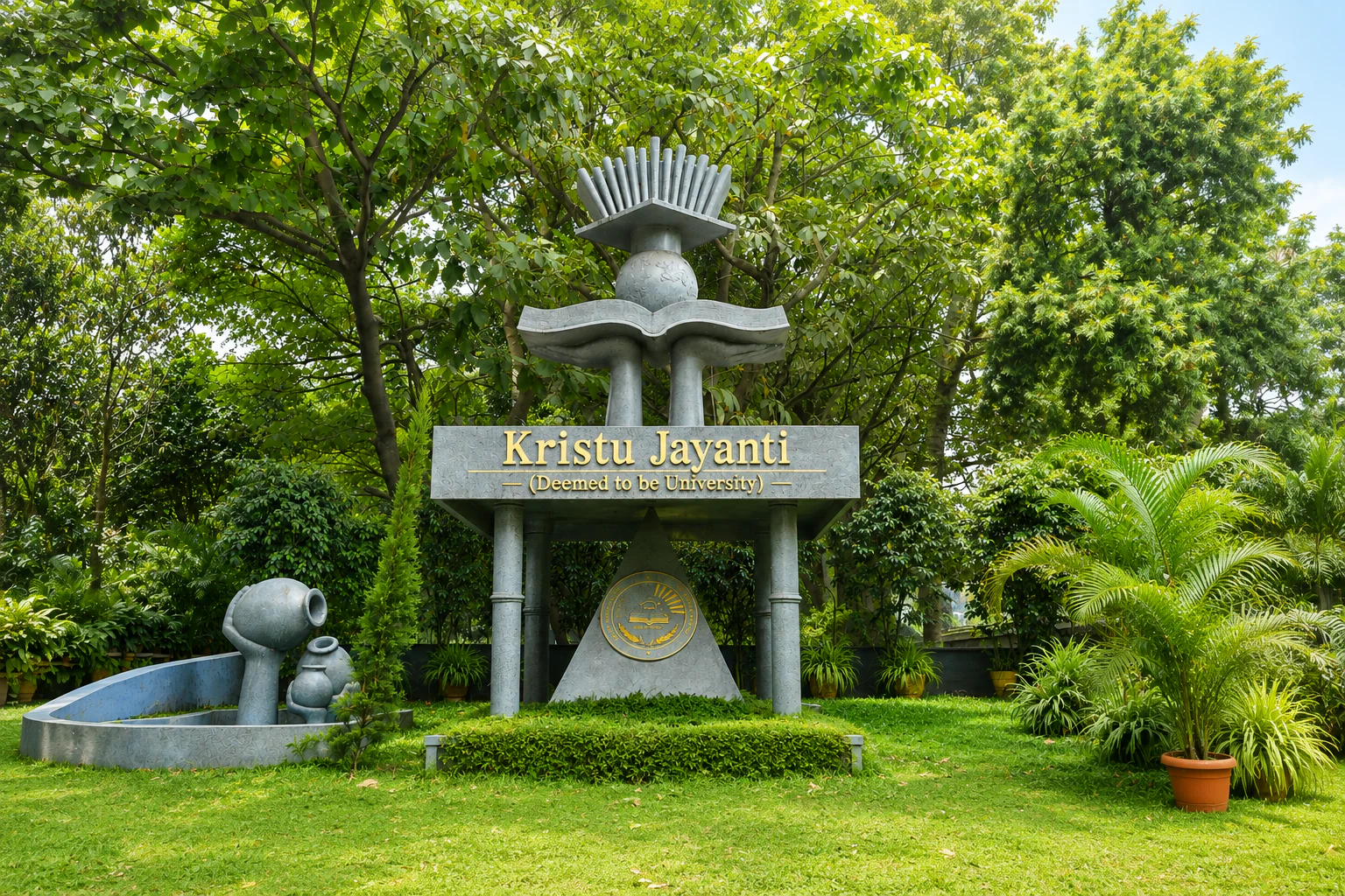 Kristu Jayanti University Campus Statue